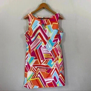 Ronni Nicole geometric print dress